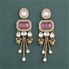 Indo Western Classic Earring With Mehndi Plating