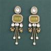 Indo Western Classic Earring With Mehndi Plating