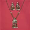 Indo Western Moti Necklace With Mehndi Plating