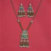 Indo Western Moti Necklace With Mehndi Plating