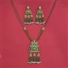 Indo Western Moti Necklace With Mehndi Plating