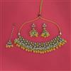 Indo Western Moti Necklace With Mehndi Plating