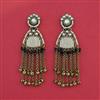 Indo Western Moti Earring With Mehndi Plating