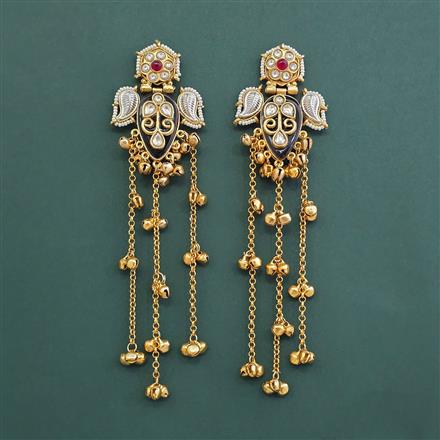 Indo Western Moti Earring With Gold Plating