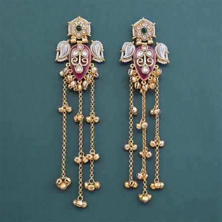Indo Western Moti Earring With Gold Plating