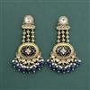 Indo Western Moti Earring With Mehndi Plating