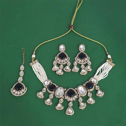 Indo Western Classic Necklace Set With Mehndi Plating