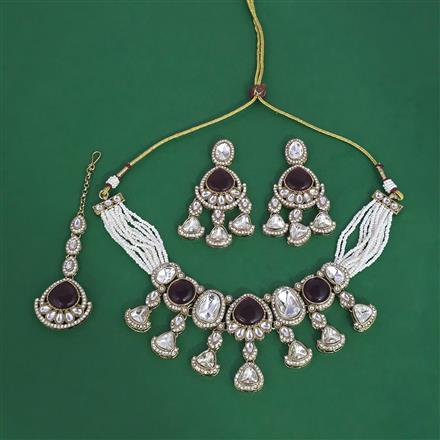 Indo Western Classic Necklace Set With Mehndi Plating