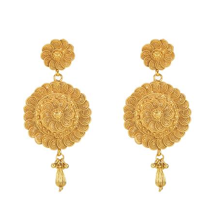Antique Plain Gold Earring