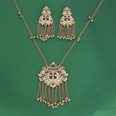 Indo Western Classic Necklace Set With Mehndi Plating