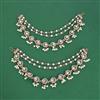 Indo Western Moti Ear Chain With Mehndi Plating