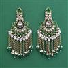 Indo Western Moti Earring With Mehndi Plating