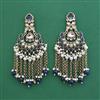 Indo Western Moti Earring With Mehndi Plating