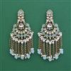 Indo Western Moti Earring With Mehndi Plating