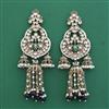 Indo Western Moti Earring With Mehndi Plating
