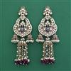 Indo Western Moti Earring With Mehndi Plating