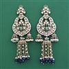 Indo Western Moti Earring With Mehndi Plating