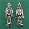 Indo Western Moti Earring With Mehndi Plating