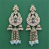 Indo Western Moti Earring With Mehndi Plating