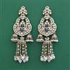 Indo Western Moti Earring With Mehndi Plating