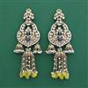Indo Western Moti Earring With Mehndi Plating