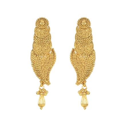 Antique Plain Gold Earring
