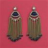 Indo Western Classic Earring With Mehndi Plating