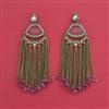 Indo Western Classic Earring With Mehndi Plating