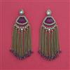 Indo Western Classic Earring With Mehndi Plating