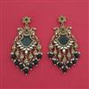 Indo Western Moti Earring With Mehndi Plating