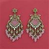 Indo Western Moti Earring With Mehndi Plating