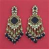 Indo Western Moti Earring With Mehndi Plating