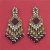 Indo Western Moti Earring With Mehndi Plating