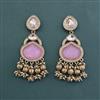 Indo Western Classic Earring With Mehndi Plating