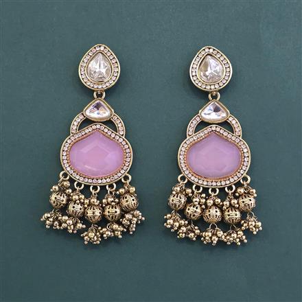 Indo Western Classic Earring With Mehndi Plating