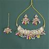 Indo Western Choker Necklace With Mehndi Plating