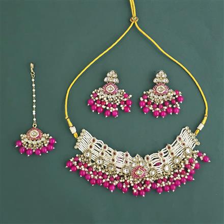 Indo Western Choker Necklace With Mehndi Plating