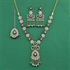 Indo Western Moti Necklace With Mehndi Plating