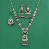 Indo Western Moti Necklace With Mehndi Plating