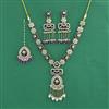 Indo Western Moti Necklace With Mehndi Plating