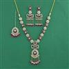 Indo Western Moti Necklace With Mehndi Plating