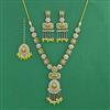 Indo Western Moti Necklace With Mehndi Plating