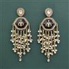 Indo Western Moti Earring With Mehndi Plating