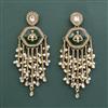 Indo Western Moti Earring With Mehndi Plating