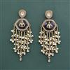 Indo Western Moti Earring With Mehndi Plating