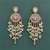 Indo Western Moti Earring With Mehndi Plating