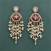 Indo Western Moti Earring With Mehndi Plating