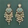 Indo Western Moti Earring With Mehndi Plating