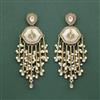 Indo Western Moti Earring With Mehndi Plating