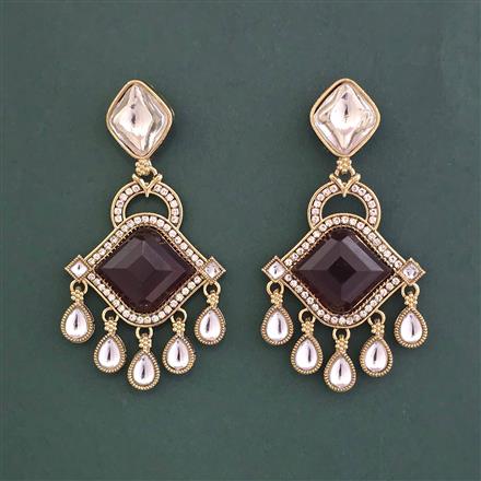 Indo Western Classic Earring With Mehndi Plating